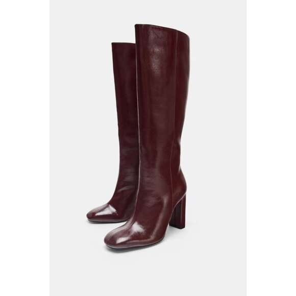 ZARA WIDE HEELED BOOTS - Picture 1 of 6